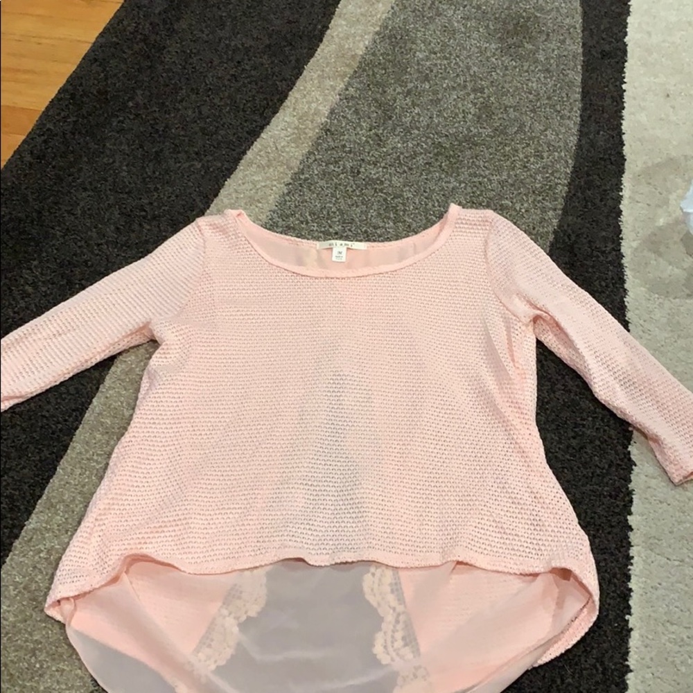Quarter sleeve pink blouse